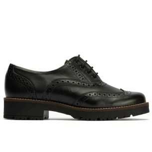 Pitillos - 10776 - NEGRO - Ingles en Napa con cordones de mujer color negro - 1