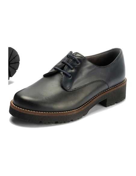 Pitillos - 10781 - MARINO - Blucher en Napa con cordones de mujer color marino - 5
