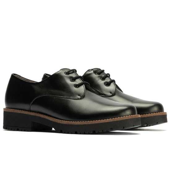 Pitillos - 10781 - NEGRO - Blucher en Napa con cordones de mujer color negro - 2