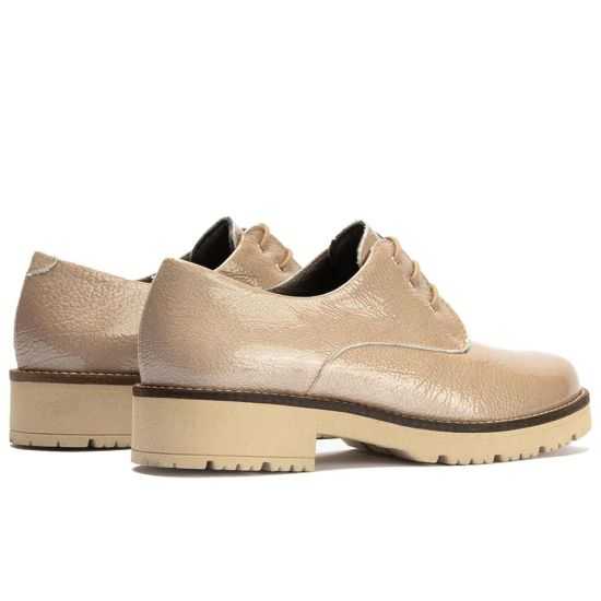 Pitillos - 10782 - PIEDRA - Blucher en Charol con cordones de mujer color piedra - 3