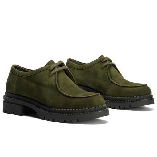 Pitillos - 10800 - KAKI - Wallaby en Ante con cordones de mujer color kaki - 2