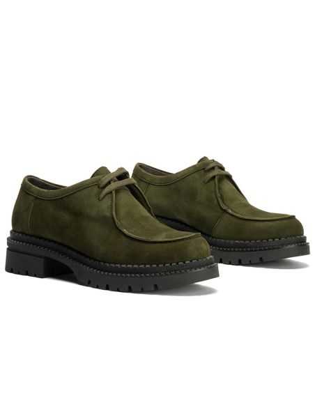 Pitillos - 10800 - KAKI - Wallaby en Ante con cordones de mujer color kaki - 2