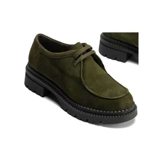 Pitillos - 10800 - KAKI - Wallaby en Ante con cordones de mujer color kaki - 4