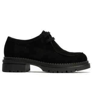 Pitillos - 10800 - NEGRO - Wallaby en Ante con cordones de mujer color negro - 1