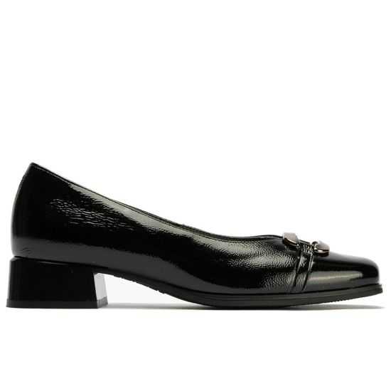 Pitillos - 10812 - NEGRO - Salón de Pico en Charol con Adorno de mujer color negro - 1