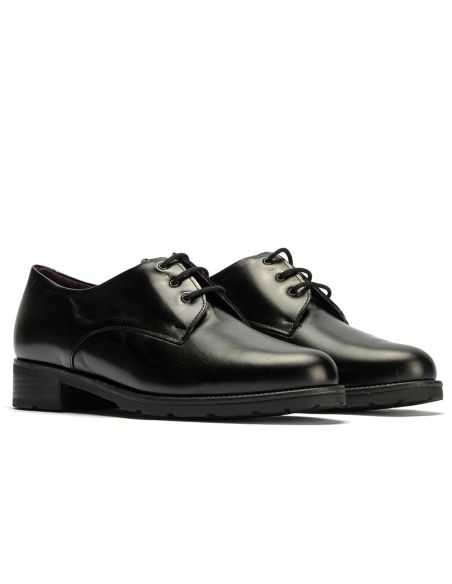 Pitillos - 10881 - NEGRO - Blucher en napa con cordones de mujer color negro - 2