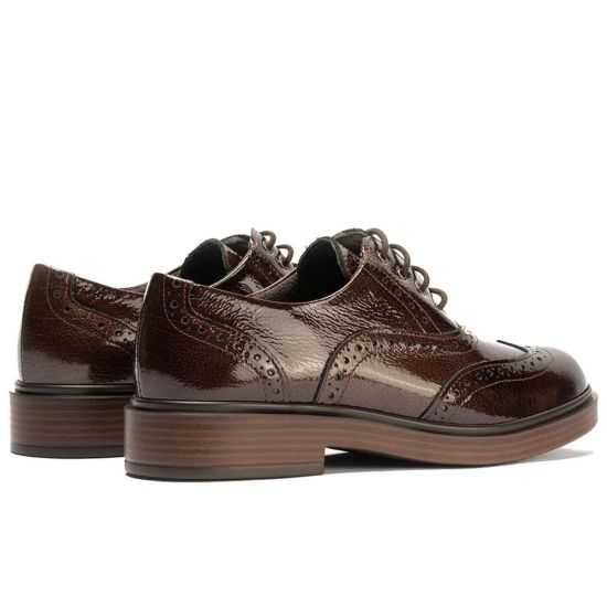 Pitillos - 10891 - MARRON - Ingles en Charol con cordones de mujer color marron - 3