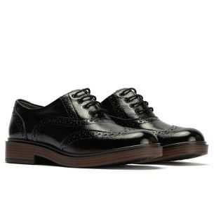 Pitillos - 10891 - NEGRO - Ingles en Charol con cordones de mujer color negro - 1 2