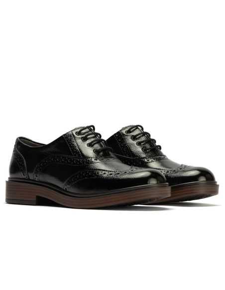 Pitillos - 10891 - NEGRO - Ingles en Charol con cordones de mujer color negro - 2