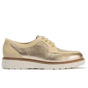 Pitillos - 11083 - ORO - Zapato blucher con cordones y reflejos brillantes Oro - 1