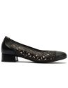 Pitillos - 11120 - NEGRO - Zapato salón con tacón bajo y punta redonda