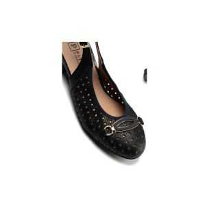 Pitillos - 11124 - MARINO - Zapato salón destalonado con adorno y tacón bajo 2
