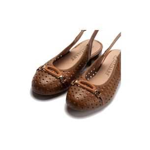 Pitillos - 11124 - CUERO - Zapato salón destalonado con adorno y tacón bajo 2