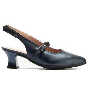 Pitillos - 11183 - MARINO - Zapato salón destalonado con tacón medio 2