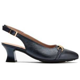 Pitillos - 11186 - MARINO - Zapato salón destalonado con tacón medio