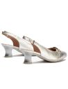 Pitillos - 11186 - PLATA - Zapato salón destalonado con tacón medio