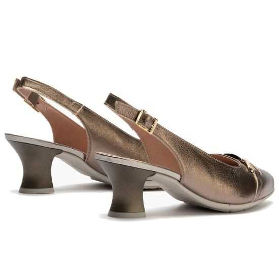 Pitillos - 11186 - BRONCE - Zapato salón destalonado con tacón medio