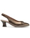 Pitillos - 11186 - BRONCE - Zapato salón destalonado con tacón medio