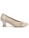 Pitillos - 11187 - ORO - Zapato de salón con tacón medio