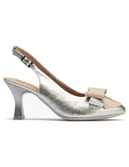 Pitillos - 11191 - PLATA - Zapato de salón destalonado con tacón alto