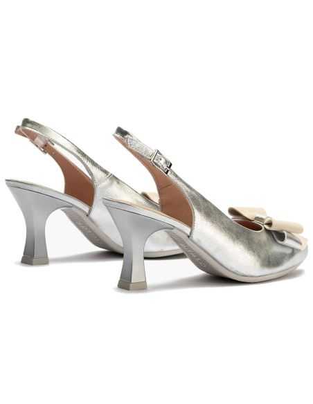 Pitillos - 11191 - PLATA - Zapato de salón destalonado con tacón alto