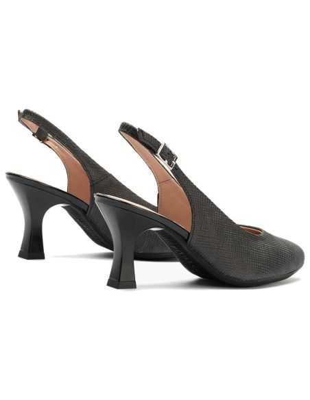 Pitillos - 11194 - NEGRO - Zapato destalonado con tacón alto y punta fina Negro - 4