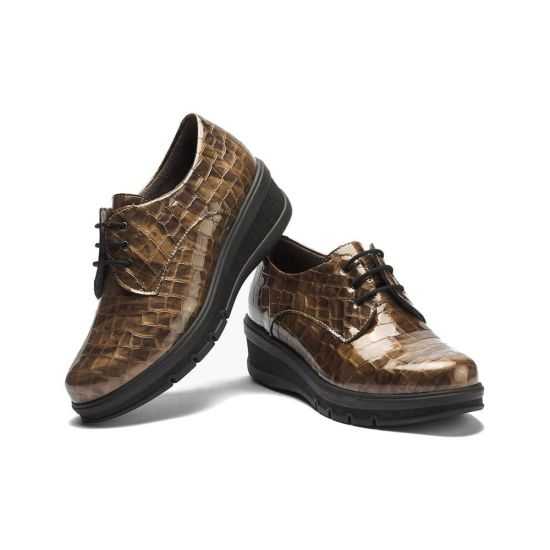 Pitillos - 11542 - HUMO - Blucher en charol coco Humo - 4