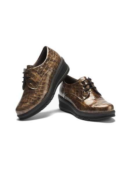 Pitillos - 11542 - HUMO - Blucher en charol coco Humo - 4