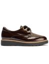 Pitillos - 11555 - MARRON - Blucher cordón terciopelo combinado charol con tejido Marrón - 1
