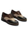 Pitillos - 11563 - NEGRO/TOPO/MARRON - Inglés en napa con grano combinado tricolor Negro-Topo-Marrón - 2