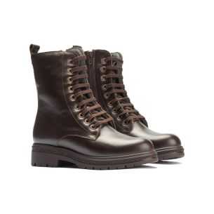 Pitillos - 11575 - MARRON - Bota militar en napa con cremallera Marrón - 1 2