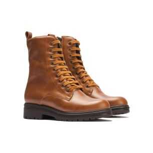 Pitillos - 11575 - CUERO - Bota militar en napa con cremallera Cuero - 1 2