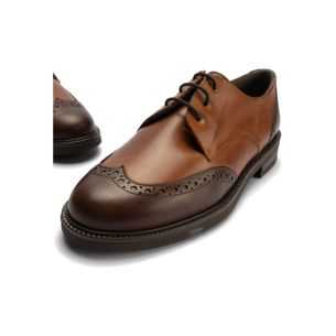 Pitillos - 11581 - MARRON/CUERO - Blucher picados combinado en napa bicolor Marrón-Cuero - 1 2