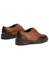 Pitillos - 11581 - MARRON/CUERO - Blucher picados combinado en napa bicolor Marrón-Cuero - 4
