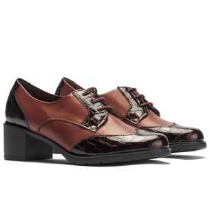 Pitillos - 11626 - BURDEOS - Blucher combinado charol coco con napa Burdeos - 1 2