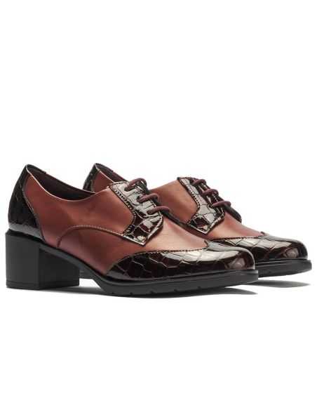 Pitillos - 11626 - BURDEOS - Blucher combinado charol coco con napa Burdeos - 2