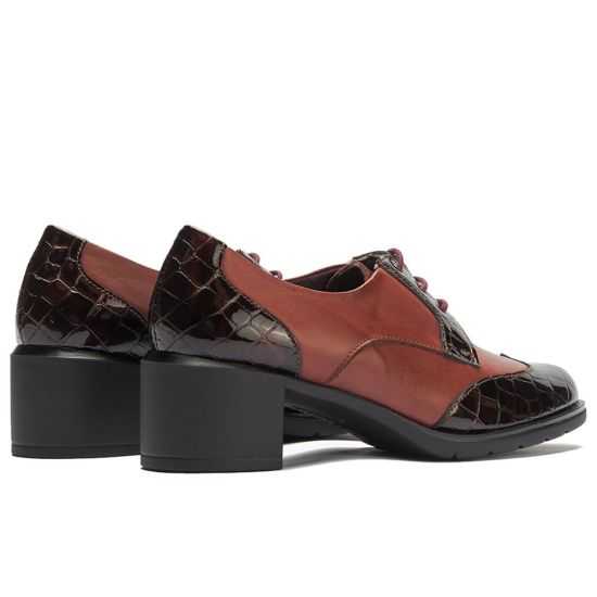 Pitillos - 11626 - BURDEOS - Blucher combinado charol coco con napa Burdeos - 3