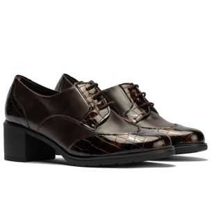 Pitillos - 11626 - MARRON - Blucher combinado charol coco con napa Marrón - 1 2