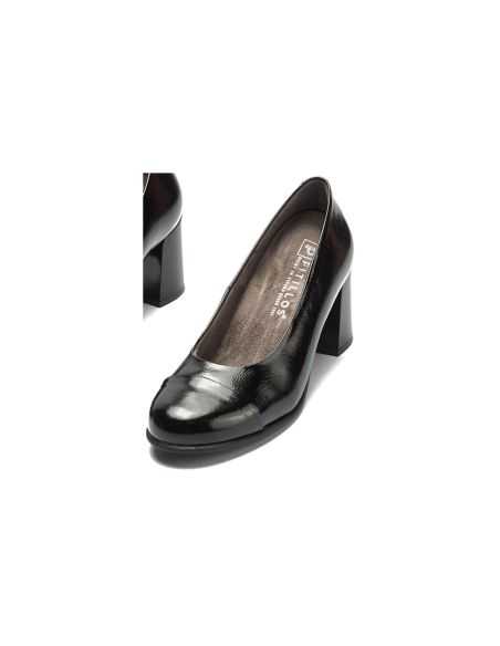 Pitillos - 11653 - NEGRO - Salon combinado charol con puntera Negro - 4