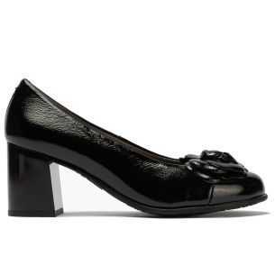 Pitillos - 11657 - NEGRO - Salón combinado charol bicolor con moña flor Negro - 1
