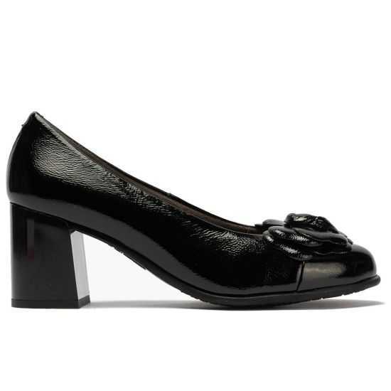 Pitillos - 11657 - NEGRO - Salón combinado charol bicolor con moña flor Negro - 1
