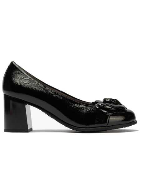 Pitillos - 11657 - NEGRO - Salón combinado charol bicolor con moña flor Negro - 1