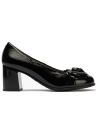 Pitillos - 11657 - NEGRO - Salón combinado charol bicolor con moña flor Negro - 1