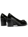 Pitillos - 11657 - NEGRO - Salón combinado charol bicolor con moña flor Negro - 3