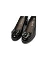Pitillos - 11657 - NEGRO - Salón combinado charol bicolor con moña flor Negro - 4