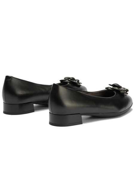 Pitillos - 11673 - NEGRO - Salón en napa con moña flor Negro - 3