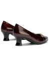 Pitillos - 11682 - NEGRO/BURDEOS - Salón puntera con adorno combinado charol Negro-Burdeos - 3
