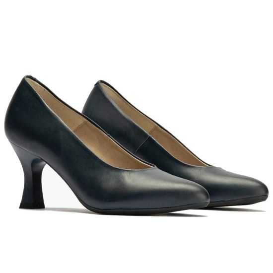 Pitillos - 119 - MARINO - Zapato de Salón Tacón Alto Piel Azul Marino - 5