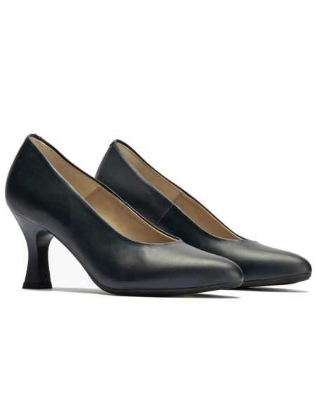 Pitillos - 119 - MARINO - Zapato de Salón Tacón Alto Piel Azul Marino - 5