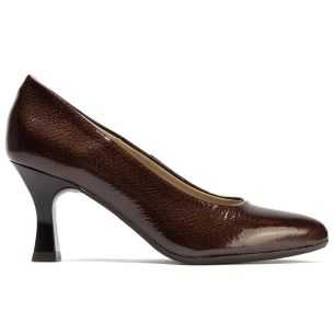 Pitillos - 124 - MARRON - Zapato de Salón Mujer Stiletto Marron de Tacón Alto en Piel Charol - 1